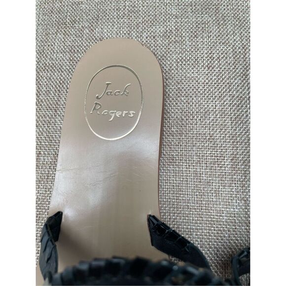 Jack Rogers Georgica Sandals in Black Women’s Size 8 Flats - Picture 6 of 9